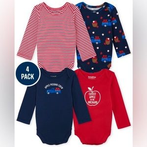 Apple Picking Long Sleeved Onesies Set, Size 0-3 months